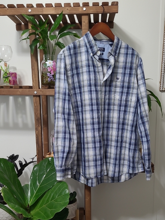 Chaps Other - Men's Green and Blue Plaid Chaps Button Down